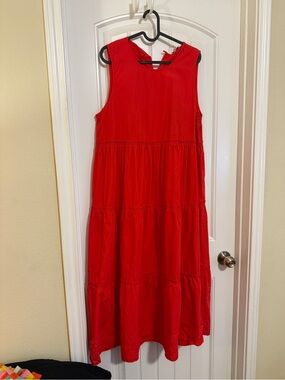 Madewell Bright Red Sleeveless Dress